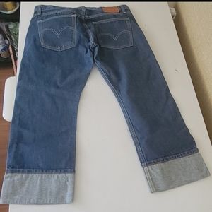 LEVI'S PREMIUM CROPPED CUFFED 505 W30
